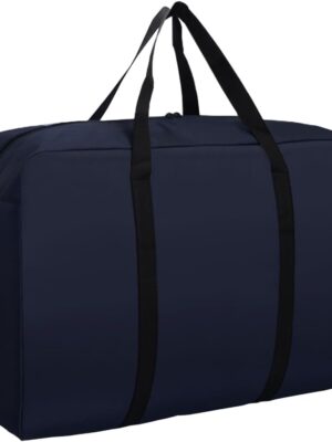 Heavy Duty Extra Large Moving Bags,150L Waterproof Travel Duffle Bag with Zippers & Reinforced Handles- Space Saving Storage Totes,for Bed Organize Clothing,Blanket(Navy Blue)