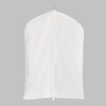 Premium 100% Cotton Garment Bags – 48" Off-White Canvas Suit Cover with YKK Zipper – Breathable, Dust-Proof Storage for Suits, Coats, Dresses, Jackets & Travel/Closet Use
