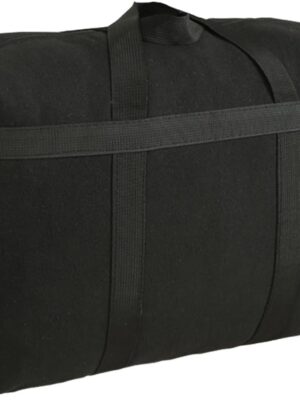 Canvas Extra Large Storage Bags Duffle Bags Organizer Bags for Space Saving Moving Storage (100L, Black)