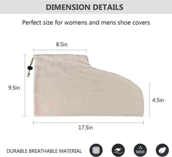Shoe Bags 6 Pack Dust Cover Storage Pouch with Drawstring Closure for Travel Protecting Storing Shoes