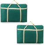 Extra Large Moving Bags,Oversized Moving Supplies Storage Bags,Space Saver Totes,Heavy Duty Duffel Bag with Sturdy Zippers and Strong Handles,Moving Boxes Alternativ (Darkgreen,2Pack)