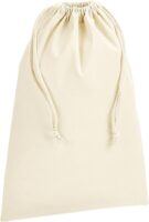 Organic Premium Cotton Stuff Bag (W266) - Gym Laundry Storage Bag - Natural (XS)