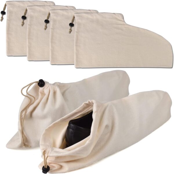 Shoe Bags 6 Pack Dust Cover Storage Pouch with Drawstring Closure for Travel Protecting Storing Shoes