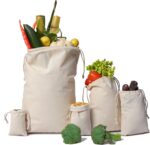 Cotton Muslin Bags, 100% Organic Cotton with Double Drawstring. Premium Quality Reusable Eco-Friendly Natural Muslin Bags. (10, 3x5 Inches)