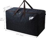 100L Large Storage Bag, Comforter/Blanket/Pillows/Quilt Storage Container, Garage Grocery Storage Bag, Garments/Clothes Organizer Bin in Closet/Attic, Moisture Proof, Blue dot