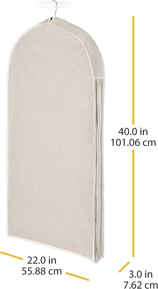 Zippered Garment Bag Natural Linen, Large