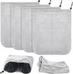 4 Pcs Travel Shoe Bags Spandex Shoes Pouch with Interior Divider and Drawstring for Women Men Luggage Packing Organizer
