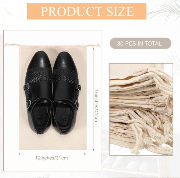 Shoes Bag for Travel Storage Dust Proof Cotton Drawstring Bag Breathable Pouch for Travel Home Pantry Accessories