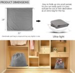 Dust Cover Storage Bags Purified 100% Cotton Flannel with Drawstring Pouch For Handbags Purses Pocketbooks Shoes Boots Set of 3 (Grey)