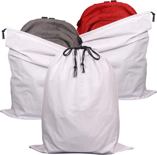 3 Pack Jumbo Drawstring Dust Covers Large Cloth Storage Pouch String Bag for Handbags Purses Shoes
