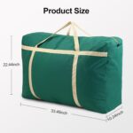 Extra Large Moving Bags,Oversized Moving Supplies Storage Bags,Space Saver Totes,Heavy Duty Duffel Bag with Sturdy Zippers and Strong Handles,Moving Boxes Alternativ (Darkgreen,2Pack)