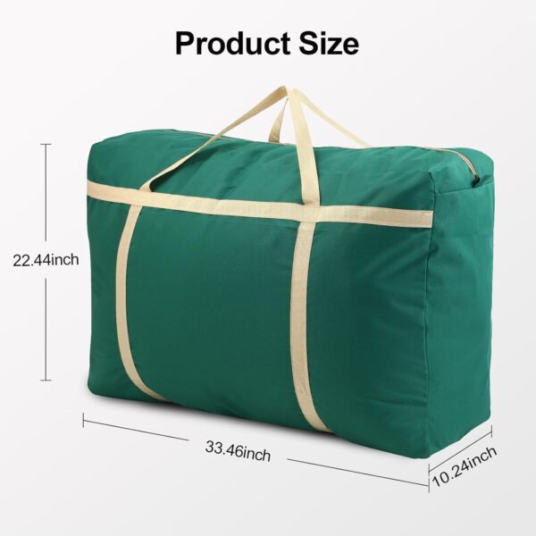 Extra Large Moving Bags,Oversized Moving Supplies Storage Bags,Space Saver Totes,Heavy Duty Duffel Bag with Sturdy Zippers and Strong Handles,Moving Boxes Alternativ (Darkgreen,2Pack)