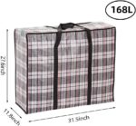 Heavy Duty Extra Large Moving Bags, 168L Jumbo Organizer Storage Bags With Durable Zipper, Water Resistant Totes, Carrying Bag, Camping Bag for Clothes, Bedding, Comforter, Pillow, Moving(Set of 4)