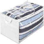 Zippered Jumbo Storage Bag, 29"L x 17.5"W x 15.5"H, White / Clear
