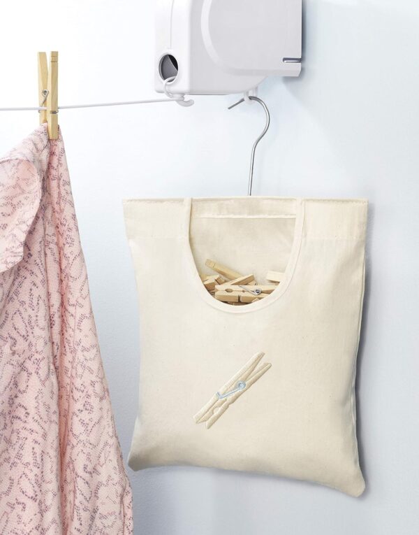 Canvas Clothespin Bag Hanging Storage Organizer