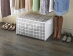 Zippered Jumbo Storage Bag, 29"L x 17.5"W x 15.5"H, White / Clear